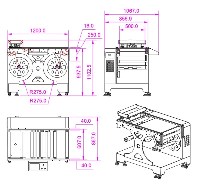 High Speed Intelligent Feeding Rewinding Machine & Coding Inkjet UV Printing Machine