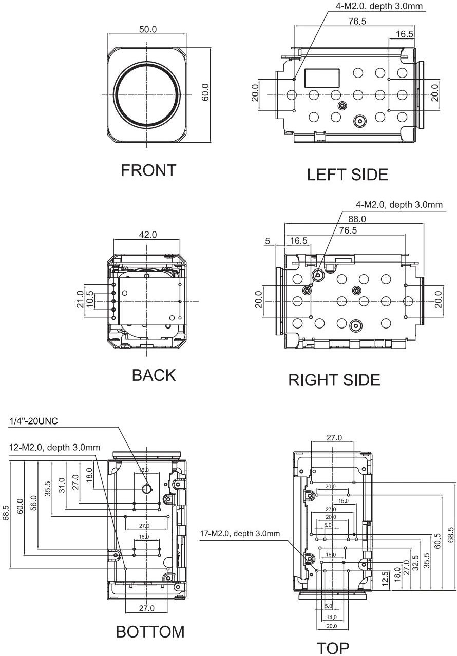 TB-SM7230-A 2MP 1080P 30fps 4.3~129mm 30X Optical Zoom Auto Focus Lens Sony VISCA Starlight CMOS CCTV CVBS AHD Digital Block Zoom Camera Module