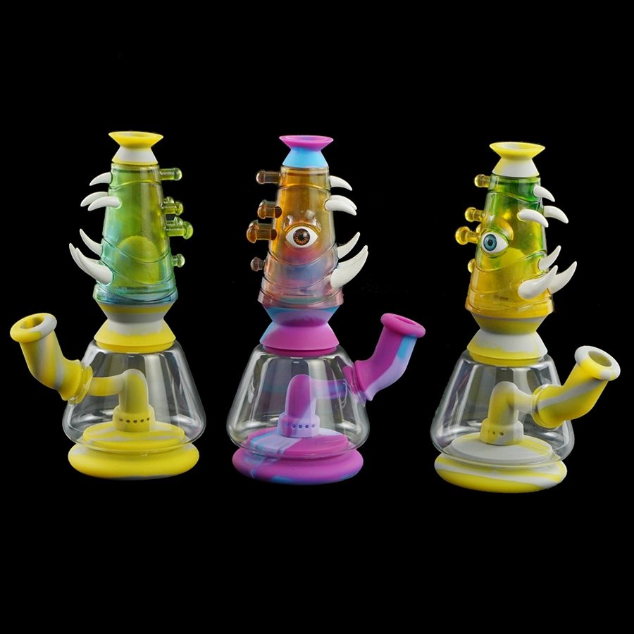 Colorful Silicone and Resin Smoking Hookah Custom Logo Premium Quality 7′′ Water Pipes